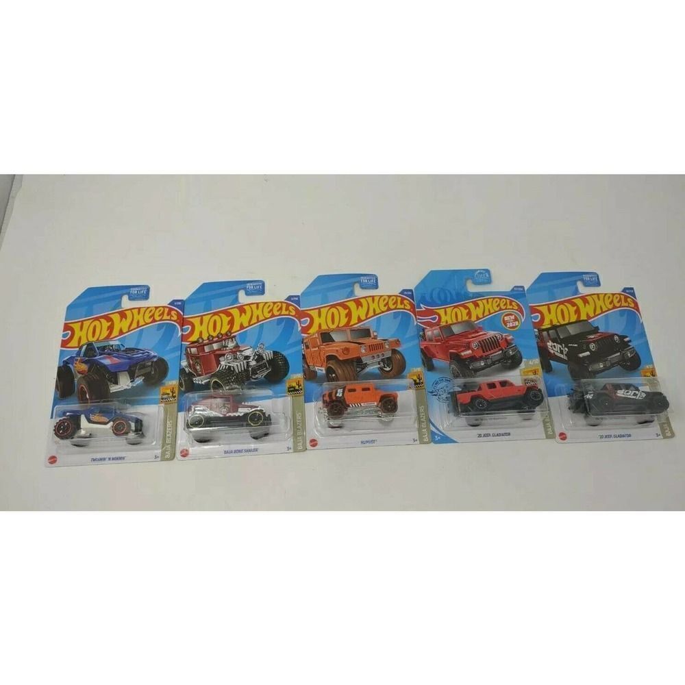 2021 Hot Wheels Baja Blazers Lot of 5 Off Road Vehicles Jeeps Hummers and more!